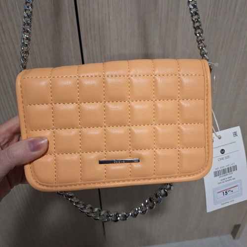 Bershka orange shoulder bag new with 2 chains