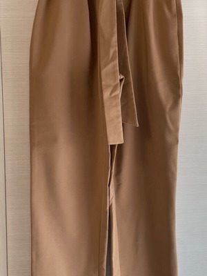 Teem high-waisted pants like new, beige with belt, size S