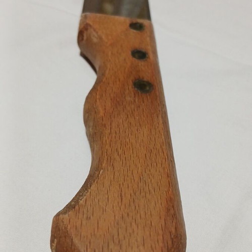 Vintage meat chef knife 30cm with wooden handle Rostfrei like new