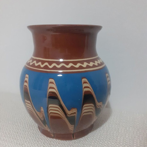 Ceramic folk art vase used