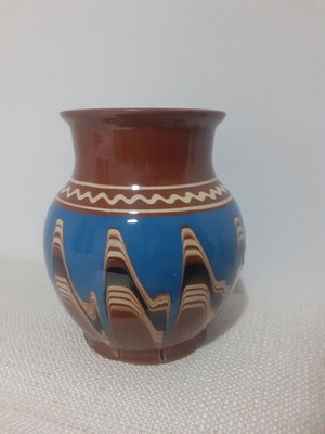 Ceramic folk art vase used