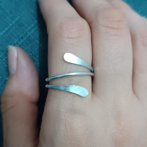 Silver Adjustable Handmade Ring Minimal Elegant