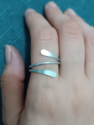 Silver Adjustable Handmade Ring Minimal Elegant