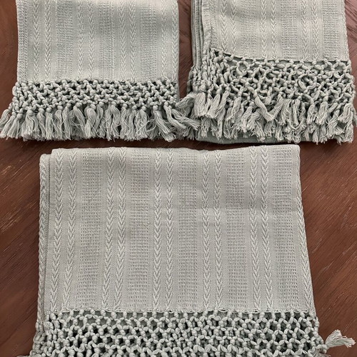 Towel set like new, 3 pieces, petrol color, 100% cotton