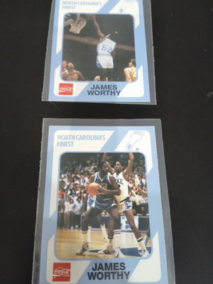 1989 James Worthy Basketball Cards North Carolina Collegiate Collection like new