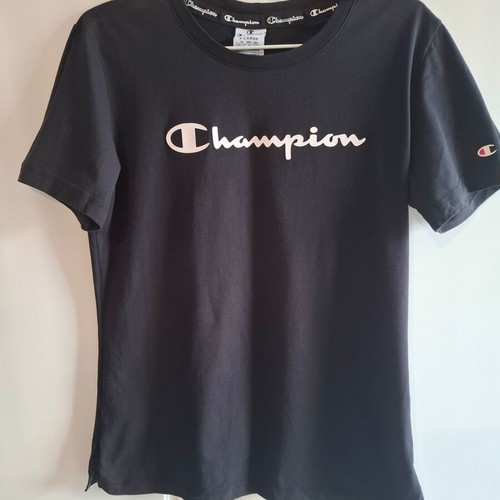 Champion Women's T-Shirt XL Black New with 3D Logo