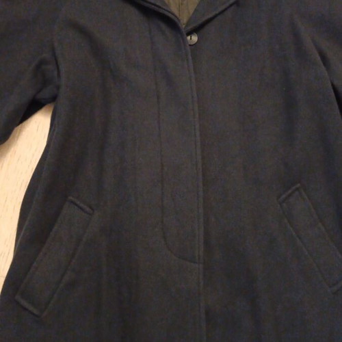 Women's coat used, wool, dark blue, size M