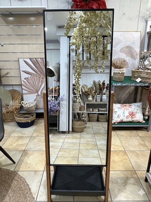 Full-length floor mirror like new with smart storage space