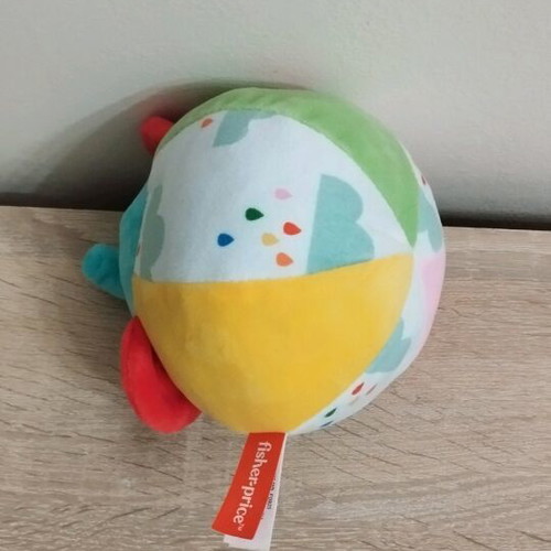 Fisher Price Elephant Fabric Rattle Ball 12cm like new