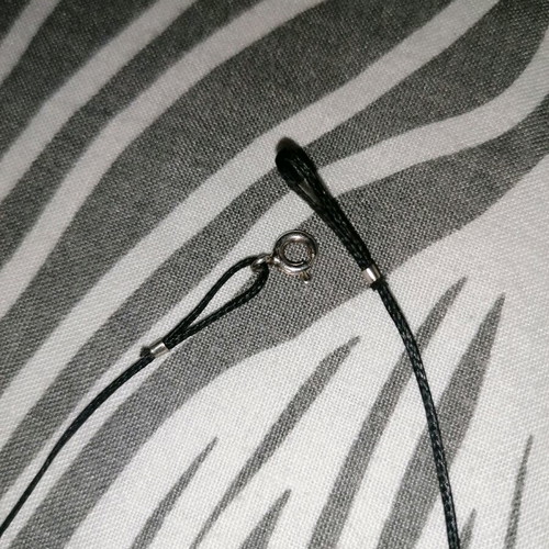 Necklace like new, handmade with black cord
