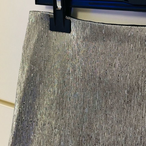 H&M Silver Mini Skirt New, XS