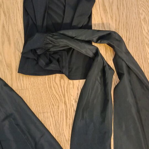 Balloon skirt and sleeveless blouse set Devotion like new, black 90s style