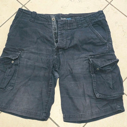 Glou Jeans Bermuda shorts, black and blue, size M