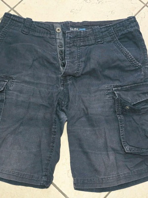 Glou Jeans Bermuda shorts, black and blue, size M