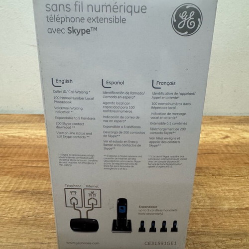 Motorola CE31591GE1 cordless Skype phone like new