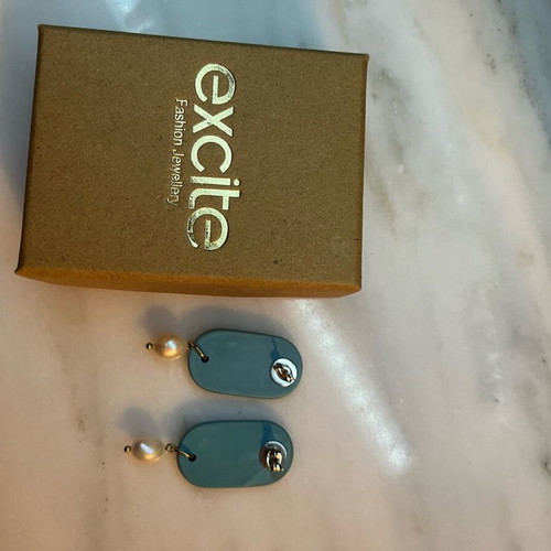 Delear dangling earrings like new, blue and turquoise