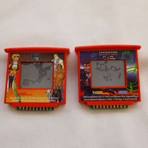 Tiger R-Zone Retro Game Cartridges Mortal Kombat 3 & Virtua Cop used
