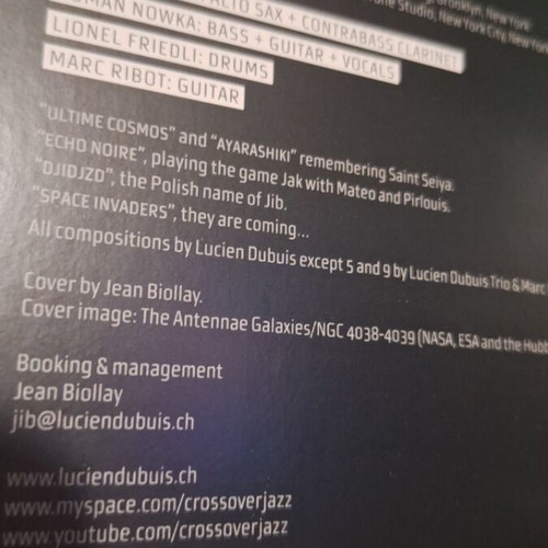 Ultime Cosmos CD and DVD like new by Lucien Dubuis Trio & Marc Ribot