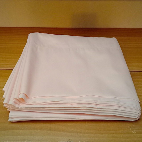 Double-width salmon-pink synthetic fabric, 10 meters, new