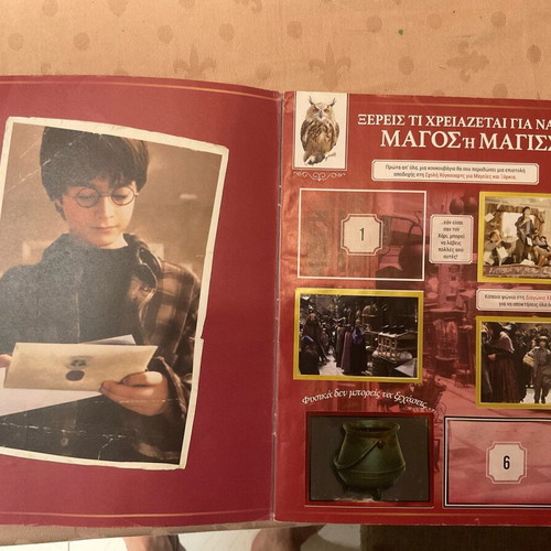 Harry Potter Panini album used with 79 stickers