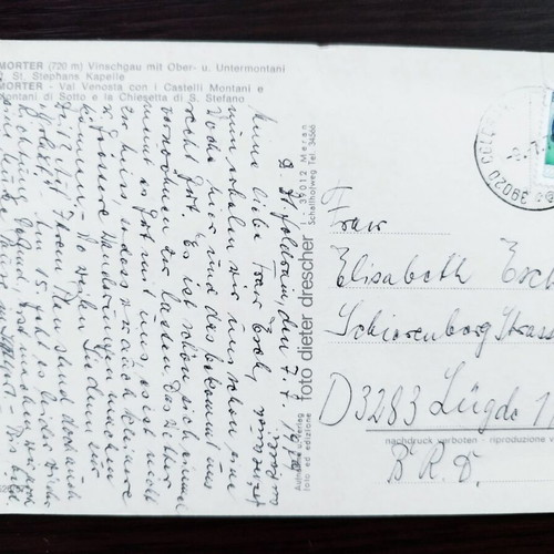 Italy Morter 1979 postcard used with stamp