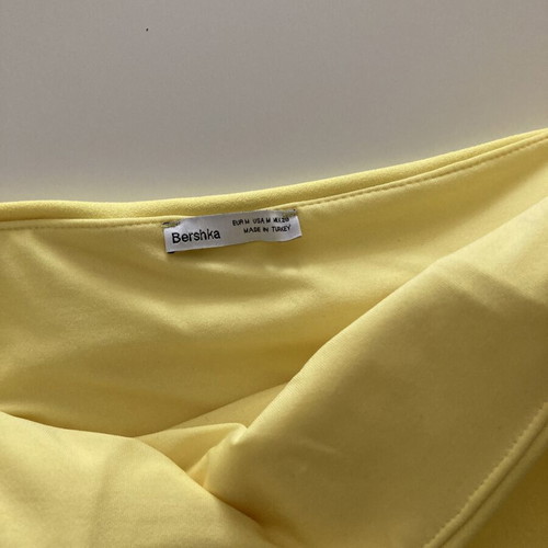Strapless dress yellow Bershka like new