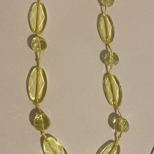 Accessorize long necklace new with yellow transparent stones, 38cm