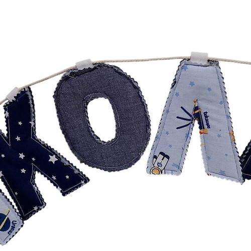 Name Banner for Boy with 7 Letters Handmade