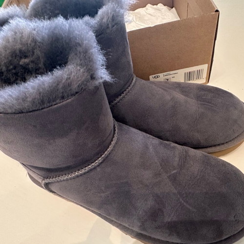 UGG Classic Mini Bailey Bow II used, gray, size 38