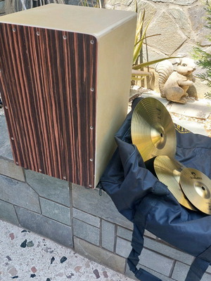 CAJON INDIA,  ΔΙΠΛΟΥ ΡΟΛΟΥ,( BONGOS SOUND),ολοκαινουργιο,  +3 πιατινια δώρο+θηκη δωρο!!!