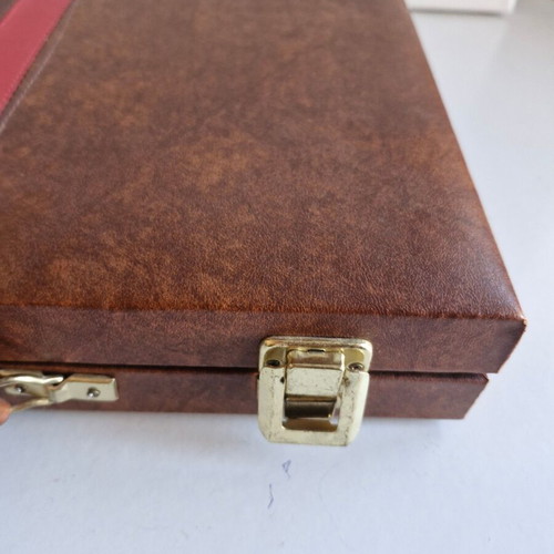 Backgammon in leather case used