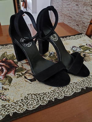 Black block heel sandals Paraschos Shoes, like new