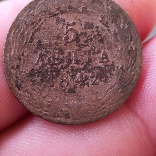 Othon 5 lepta 1842 used coin