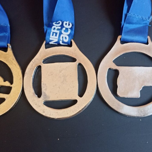 Energy Races Triathlon Medals Set of 3 2017, like new