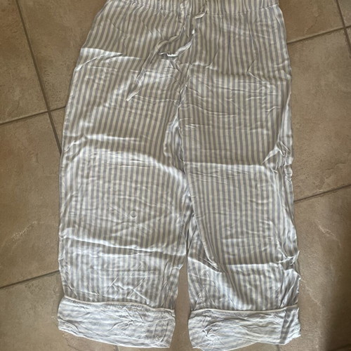 H&M striped pants used, blue and white, sizes S and M