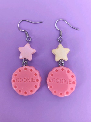 Steel Cookies earrings handmade with stars