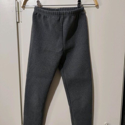 Leggings with fur lining like new, gray, size 122 cm