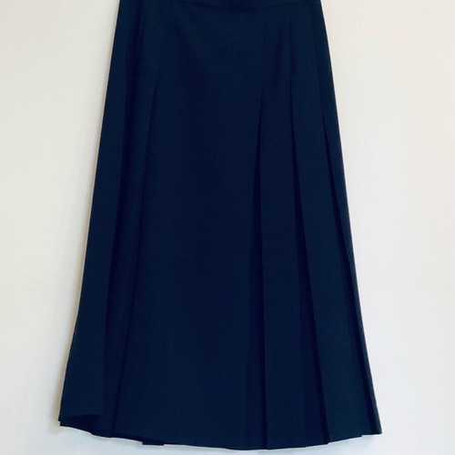 Marks & Spencer navy pleated midi skirt like new, size UK 16
