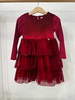 Dress with Tulle and Rhinestones new, size 2 years