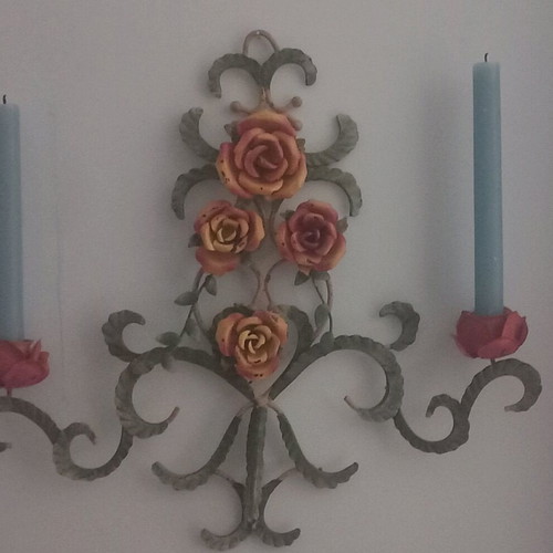 Wall candle holder handmade like new, romantic style
