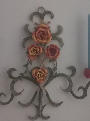 Επιτοιχιο κηροπηγιο χειροποίητο σαν καινούργιο, ρομαντικό στυλ