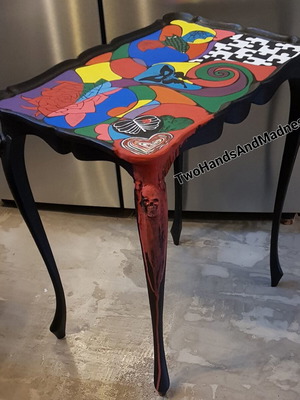 Hand-painted small table made to order