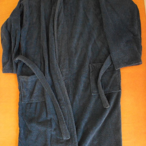 Unisex bathrobe Victoria Collection cotton large/extra large, like new, dark blue