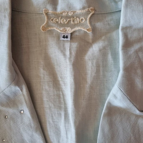 Celestino linen jacket like new, size 44, soft blue