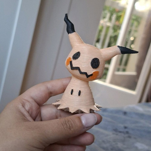 Mimikyu 3D printed figure with PLA and acrylic paint