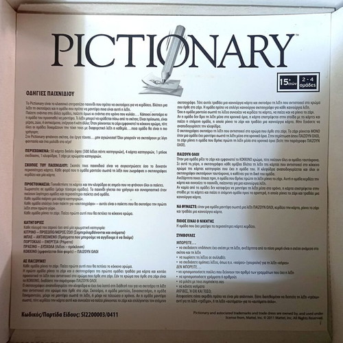 Pictionary board game used, collectible EKO edition, complete