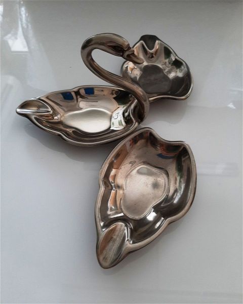  VINTAGE SILVER PLATED set stachtodochion se schima kiknon, MADE IN ENGLAND.