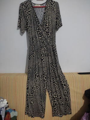 Animal Print Lycra Jumpsuit like new, size M/L