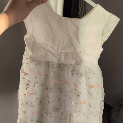 Mayoral dress for 5-year-old girls like new, white and gold, size 110 cm