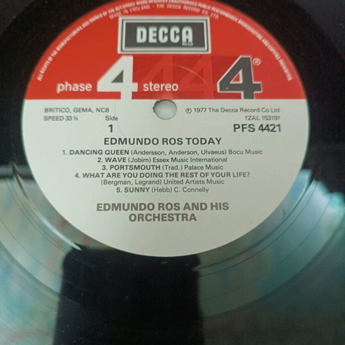Edmundo Ros Today vinyl used